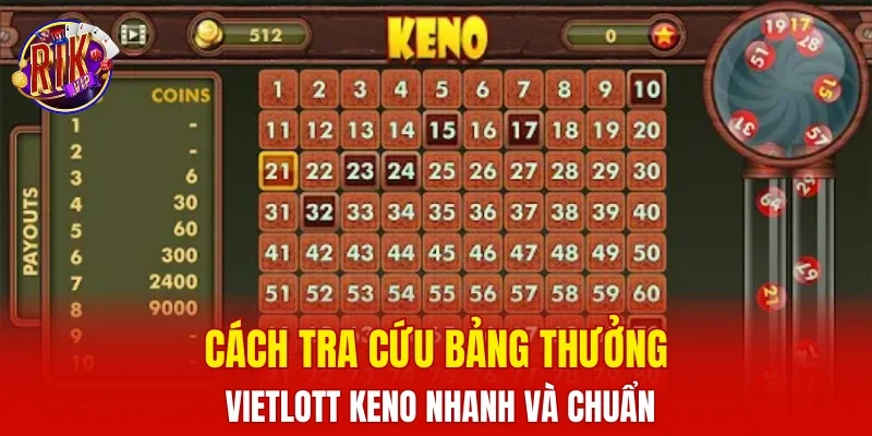 Cách tra cứu bảng thưởng Vietlott Keno nhanh và chuẩn